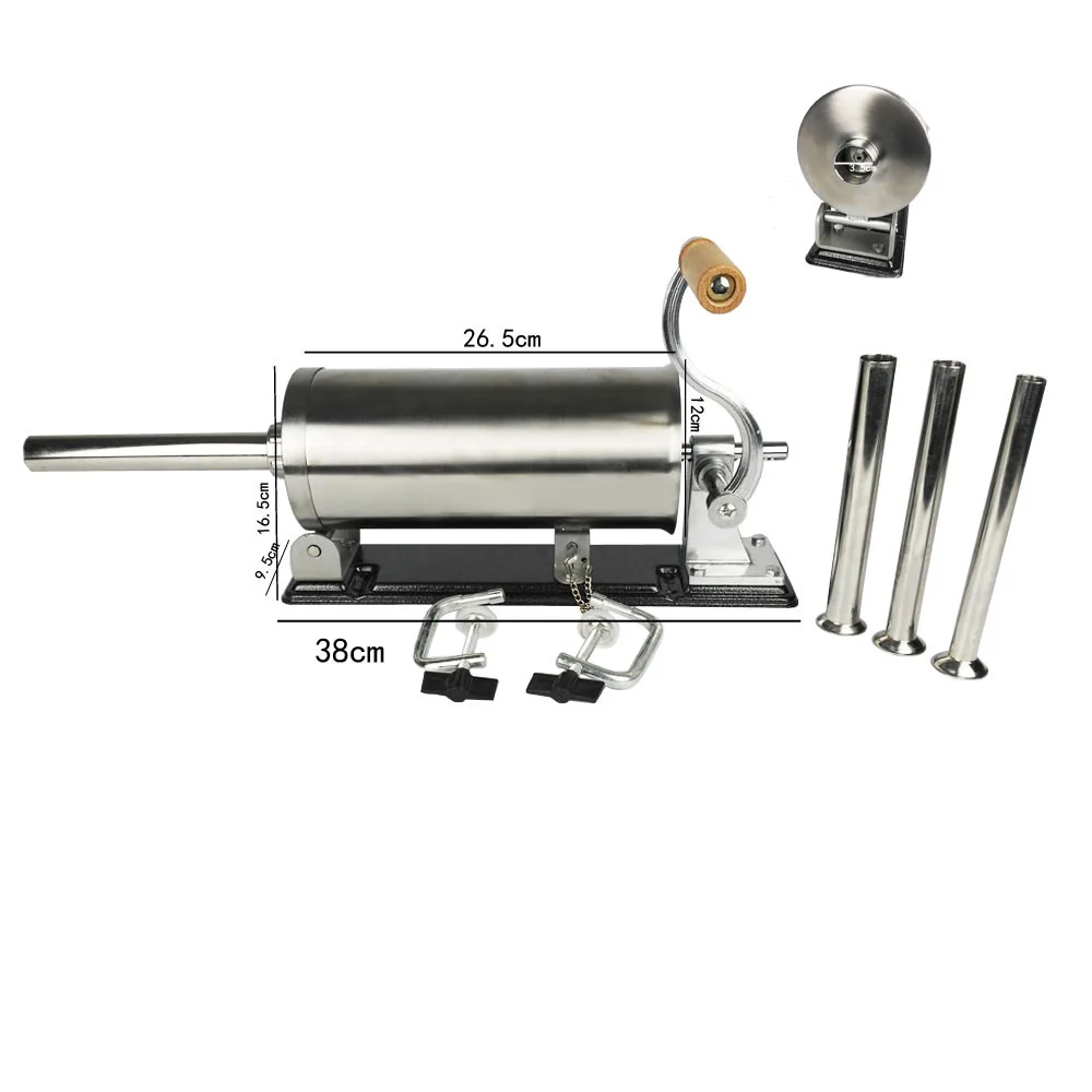 BrotherNemco 6lbs/3 кг горизонтальный колбасный шприц Наполнитель из нержавеющей стали машина для наполнения колбас колбасный шприц наполнитель производитель