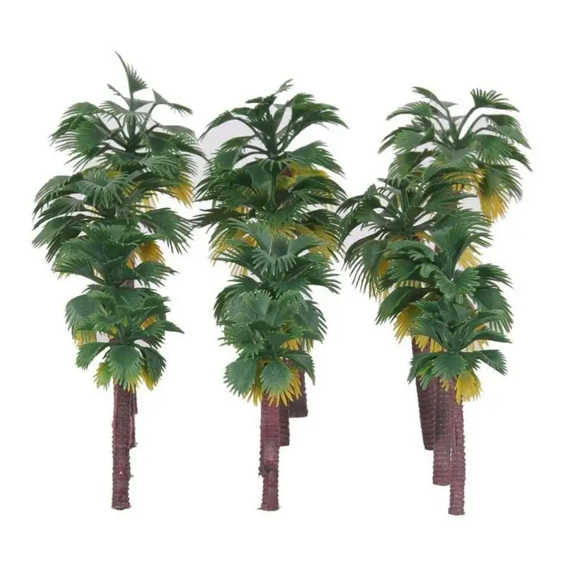 

Building Train Model Diy Material Sand Table Mini Tropical Coconut Plastic Tree Tree Simulation Palm B4I1
