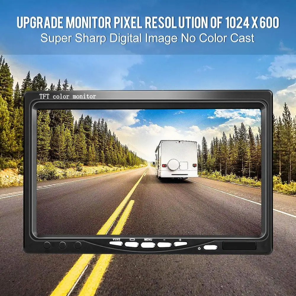 7 дюймовый монитор камеры заднего вида с высоким разрешением 800x480 TFT LCD подставкой
