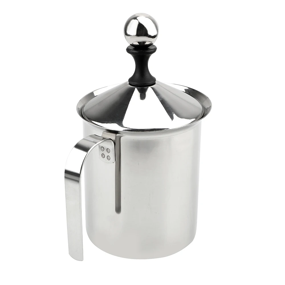

400/800ML Manual Milk Frother Milk Foam Mesh Coffee Foamer Double Mesh Milk Creamer Stainless Steel Coffee Mixer Kitchen Tools
