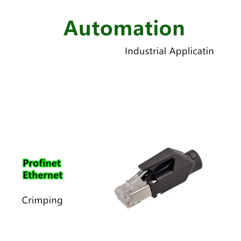 RJ45,Profinet, Ethernet ,EtherCAT, 4 контакта/8 контактов, штекер, обжимной, CAT5 ,CAT6 ,IP67