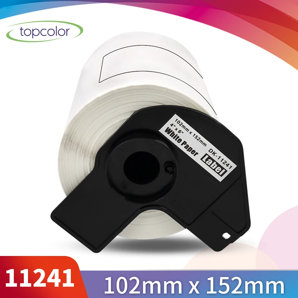 

Topcolor 102*152mm Paper Label Roll DK Replace Brother DK Labels 11241 Large Shipping Labels for Brother Label Maker QL1100 1060