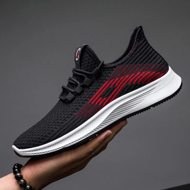 2022 Men sneakers Breathable Mesh shoes for men Lace-up flat casual tenis masculino size 39-44 |