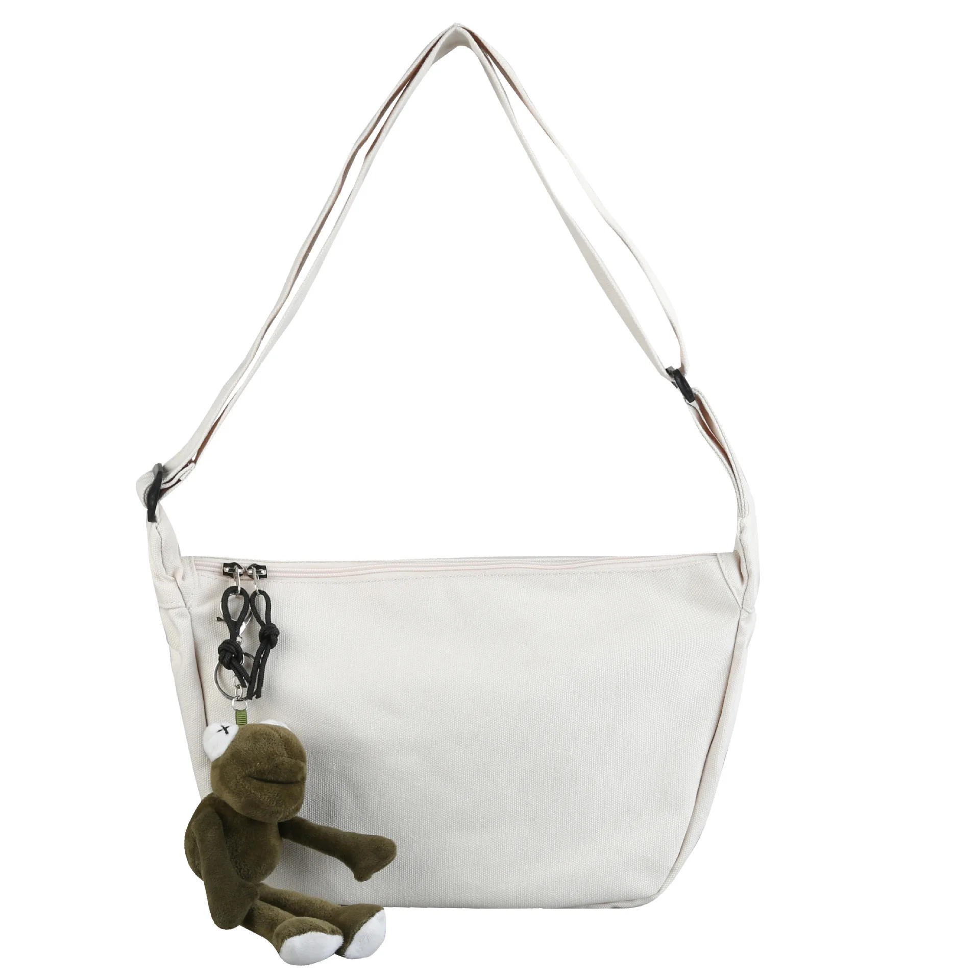 

Leisure Solid Color Shoulder Bag Big Capacity Colleague Female Cross Body Canvas Chest Couples Messenger Bag