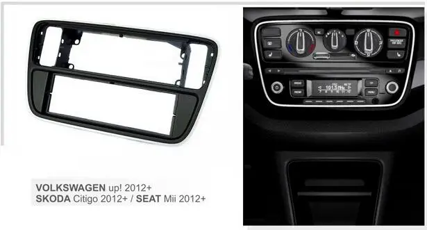 Один Din Facia для VW Volkswagen UP Skoda Citigo Seat Mii 2012 + Радио DVD стерео CD панель приборной панели |