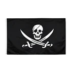 XYFlag, 90x150 см, кость черепа Jolly Roger с двойными лезвиями, пиратский флаг для украшения