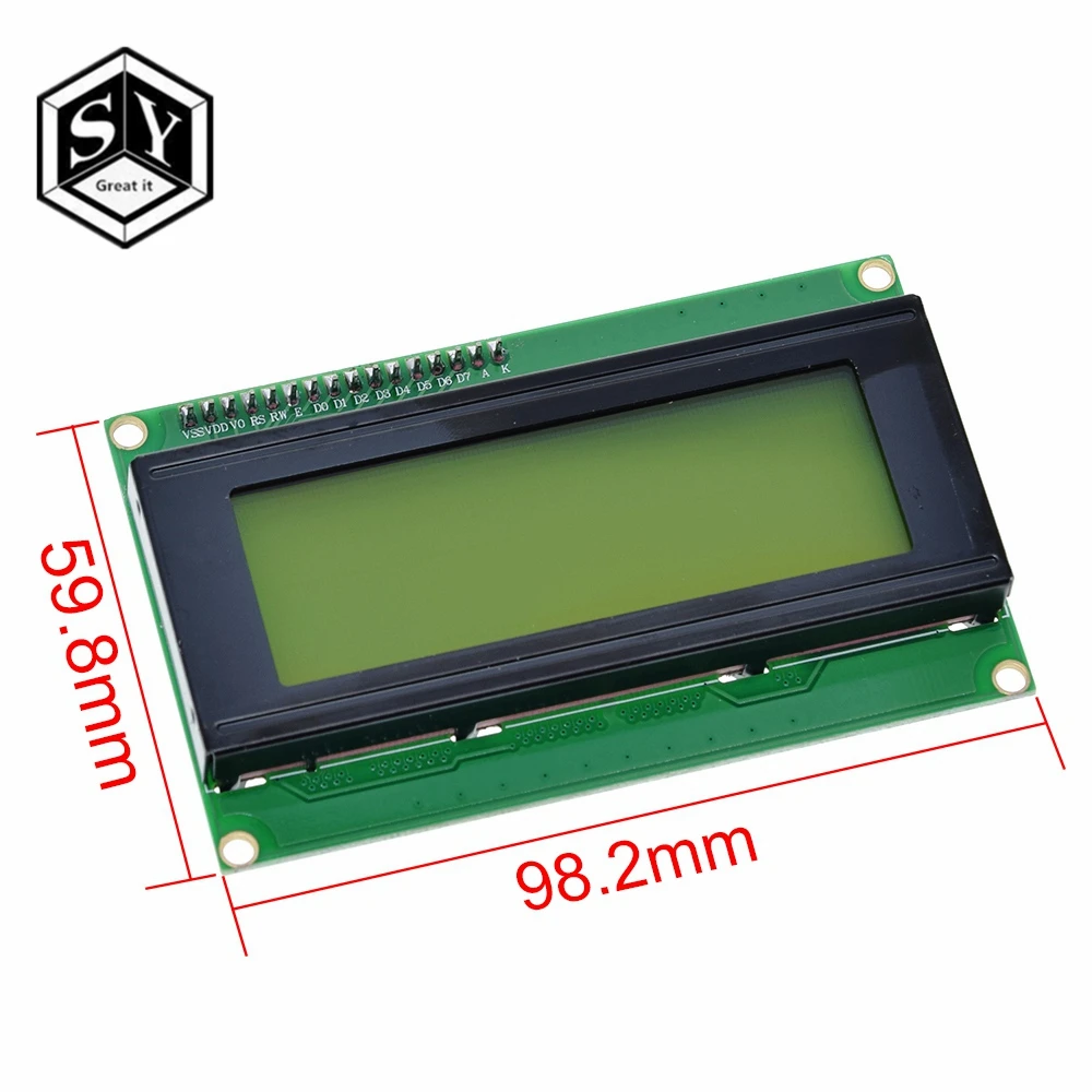 Плата ЖК дисплея 2004 20*4 LCD 20X4 5V синий/зеленый экран дисплей модуль 2004|ЖК-модули| |