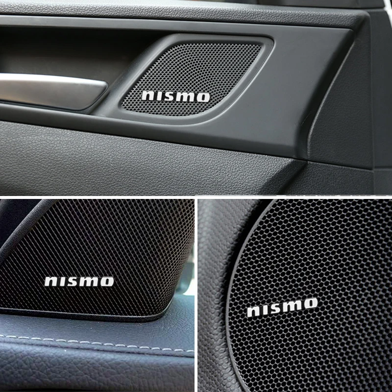 4 шт. 3D алюминиевая эмблема Стикеры для Nissan Nismo X-trail Almera Qashqai Tiida аксессуары