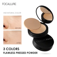 focallure 9 color pressed powder mineral oil control long lasting matte texture brightening skin finish face powder