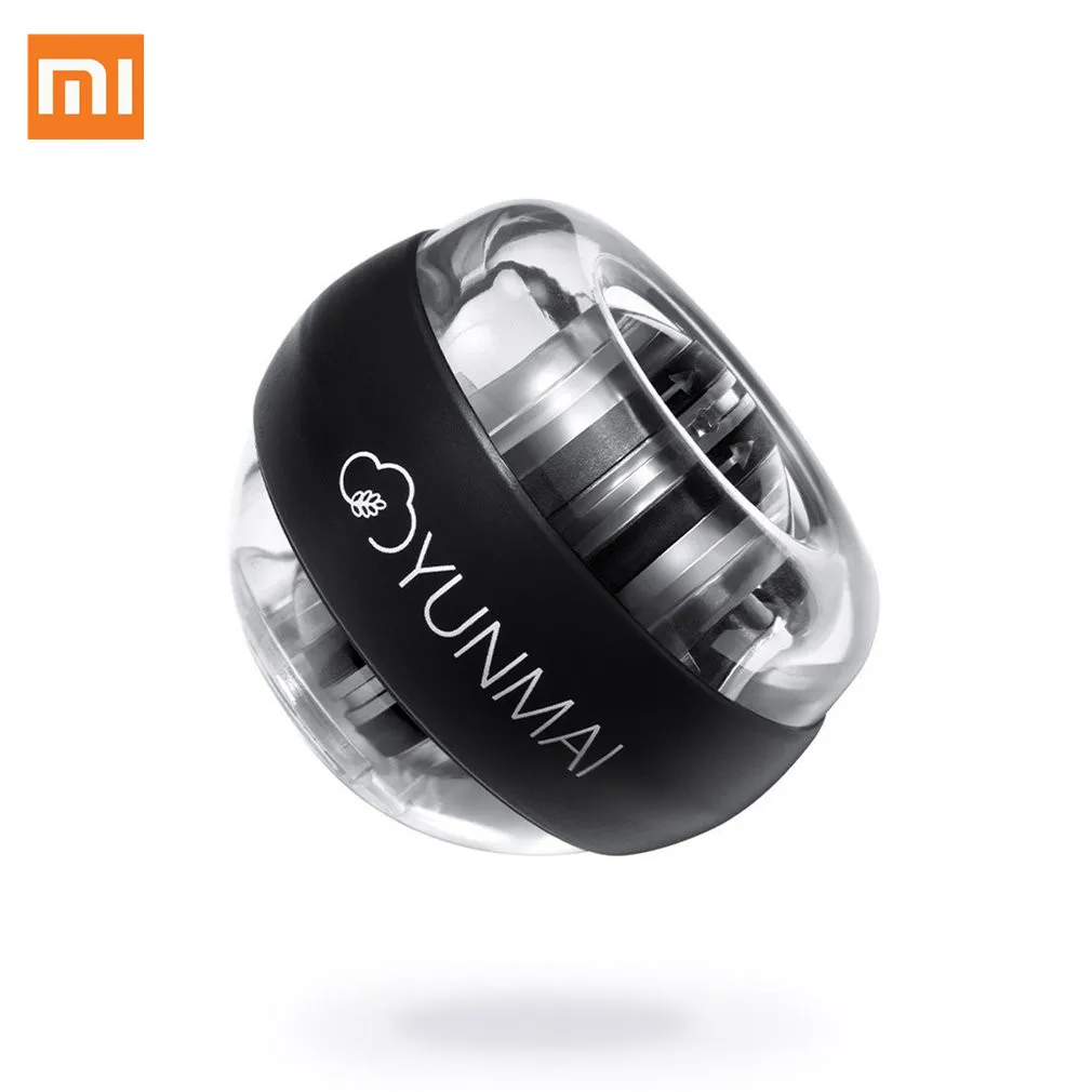 Черный Xiaomi mijia yunmai наручный тренажер светодиодный гироскоп эфирный Спиннер Гироскопический тренажер для предплечья гироскоп мяч для Mijia home kit - Цвет: Черный