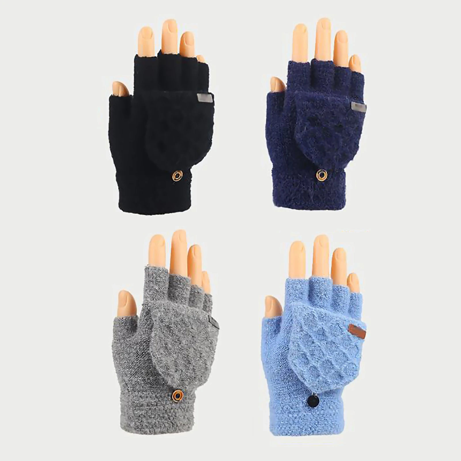 

Electric Usb Heated Gloves Winter Thermal Half-Finger With Full-Finger Cover Rechargeable For Outdoor Bike Cycling Indoor Office