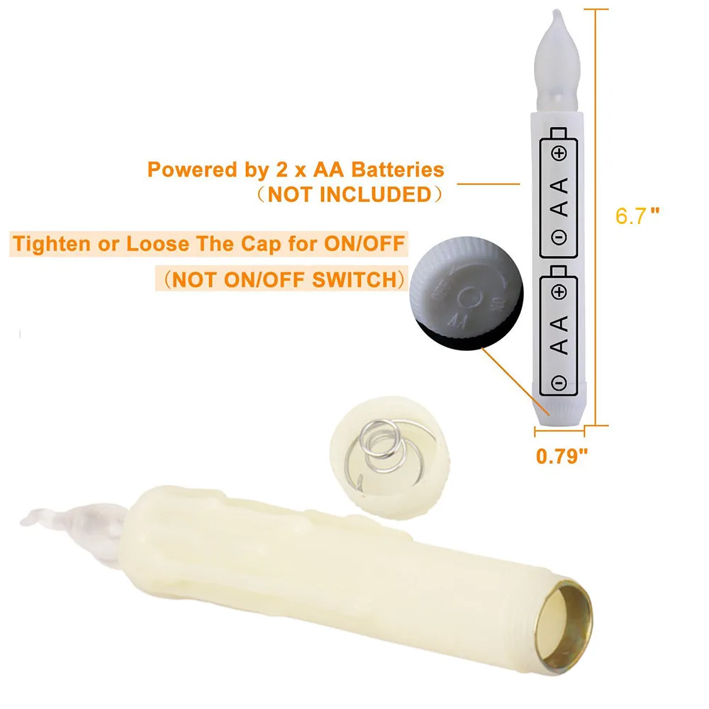 6 шт. Беспламенного светодиодный свет с пультом дистанционного управления