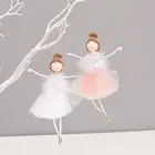 Рождественское украшение Изысканная сетчатая пряжа плюшевая балерина девочка кукла Рождественская елка кулон Новогоднее 2022 Рождественское украшение