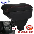 Подлокотник для Suzuki Sx4 2006-2018, центральная консоль, контейнер для хранения, вращающийся подлокотник с USB светодиодом 2007 2008 2009 2010 2011