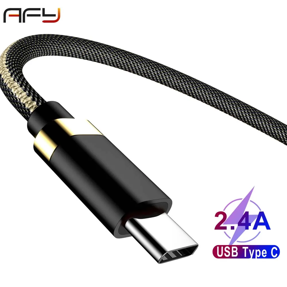 AFY 2.4A type-c кабель USB C зарядное устройство Шнур для передачи данных samsung a50 Xiaomi redmi note