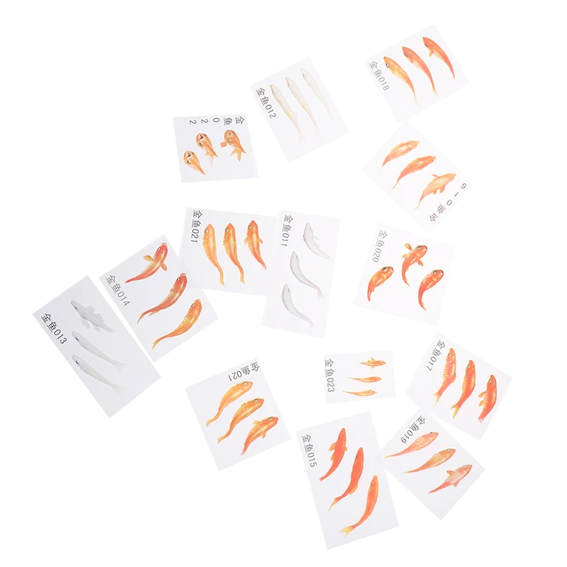 Новинка 10 шт. 3D зеленые листья настоящая Золотая рыбка прозрачная водяная трава