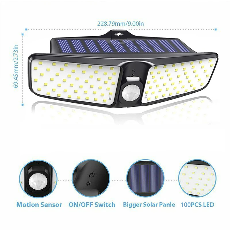 

Newest LED Solar Light Double Head PIR Motion Sensor Lamp Waterproof IP65 Outdoor Garden Solar Wall Lamp Dorpshiping