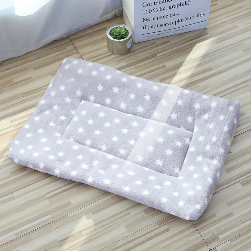 Soft Pet Dog Mat Flannel Cotton Paw Foot Print Washable Blanket Warm Sleeping Beds For Small Medium Dogs Cat Accessories | Дом и сад