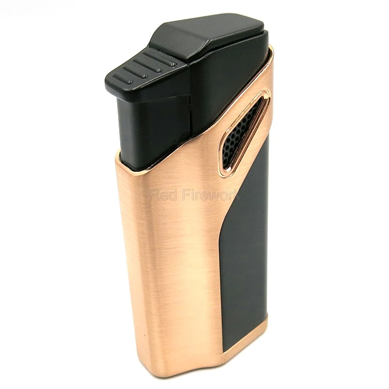 COHIBA модные зажигалки ветрозащитная Зажигалка многоразовая 3 фонарь Jet Blue Flame металлическая зажигалка для сигар с перфорацией