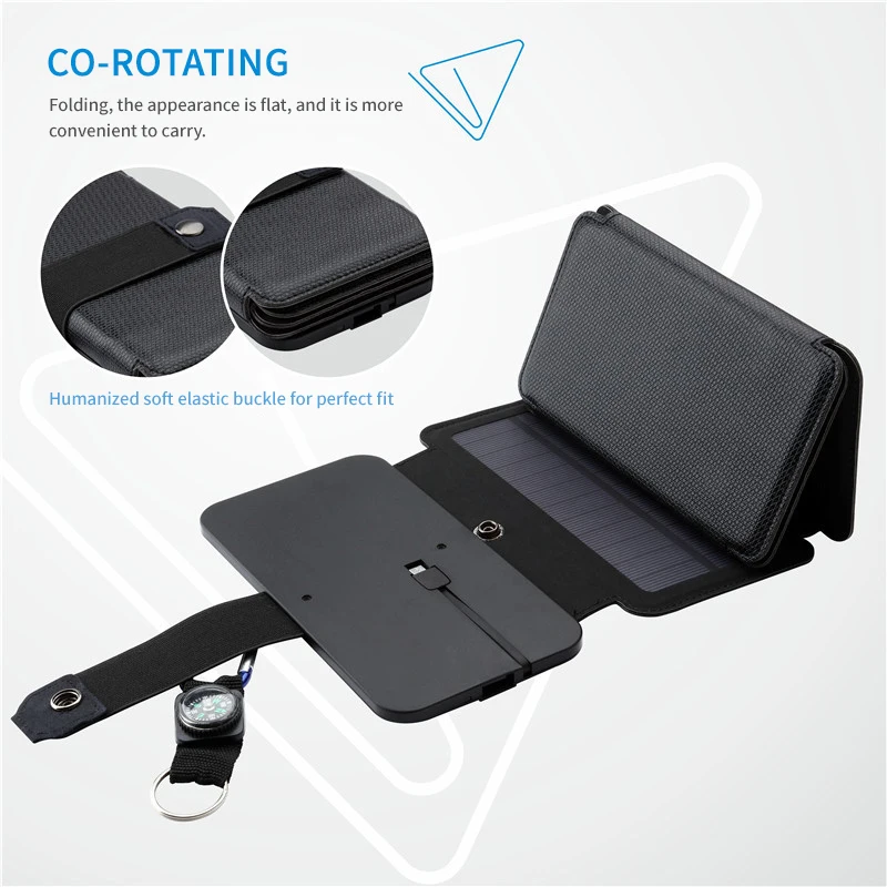 

7.5w foldable usb solar panel flexible foldable solar panel, suitable for smart phone battery charger