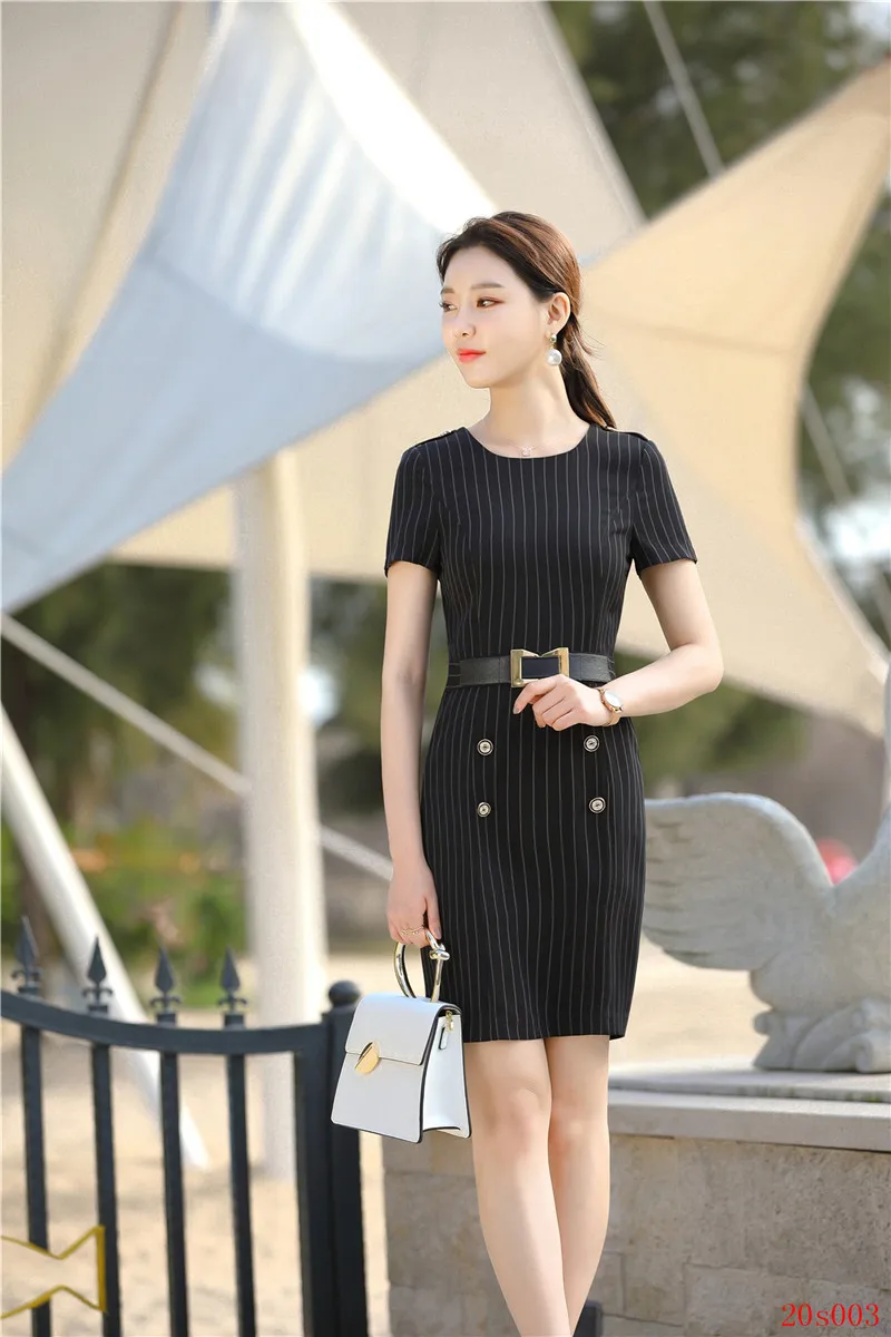 Женские офисные платья с коротким рукавом вечерние OL style новинка 2020 | Женская