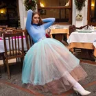 Женская длинная юбка из тюля, вечерняя юбка для выпускного вечера, 2020