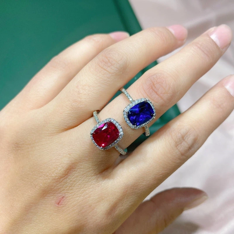 Создан рубиновое кольцо с самоцветом и бриллиантами серебро 925 цвет розовый