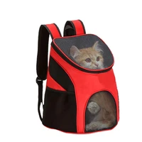 outdoor breathable dog carrier backpack double shoulder portable front mesh travel pet bags for cat small medium dogs