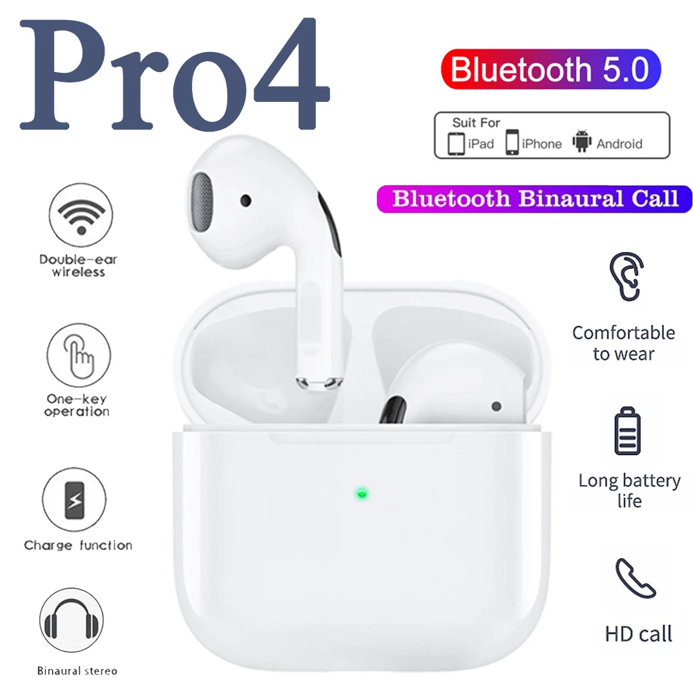 

Pro4 TWS Wireless Bluetooth Headset fone de ouvido auriculares Soundpeats audifonos Gaming Handfree Earbuds for All Smart Phone