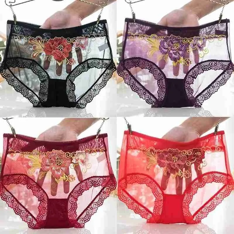 Трусики большого размера прозрачные сексуальные кружевные трусики с высокой