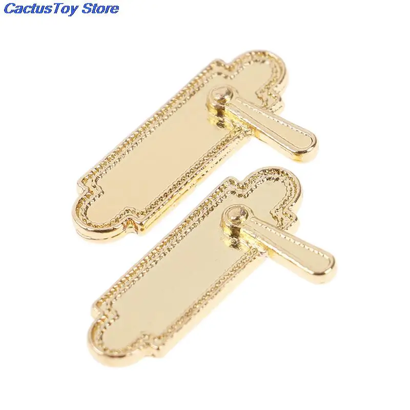 2Pcs 1/12 Scale Mini DIY Accessories Vintage Dollhouse Miniature Door Lock and Key Doll House Fairy Gold | Игрушки и хобби