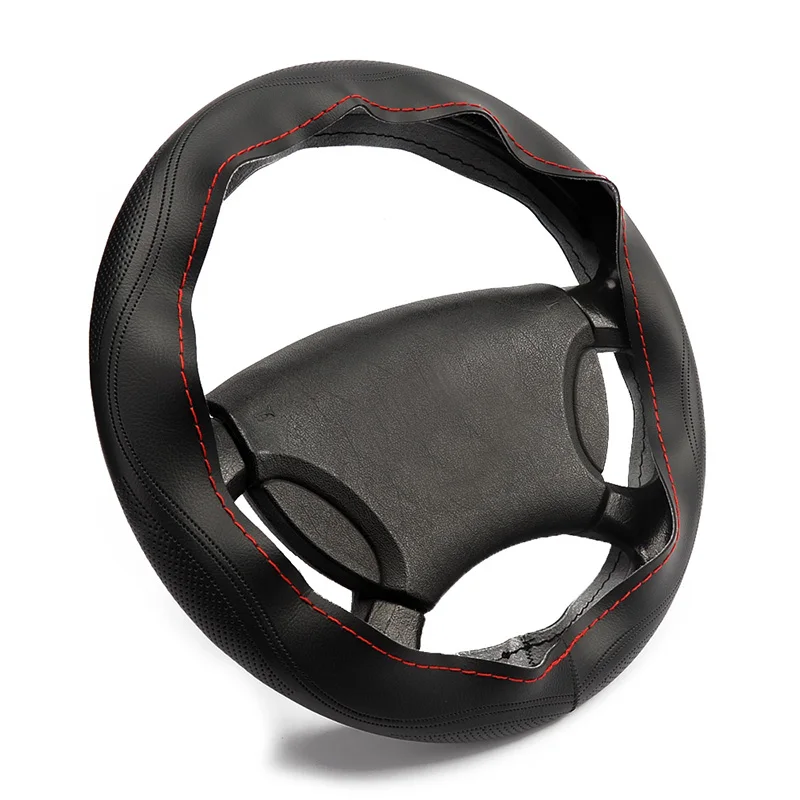 AUTOYOUTH DIY Чехол На Руль Кожа Микрофибры Для Машины Шить Стиль Красная Линия|interior