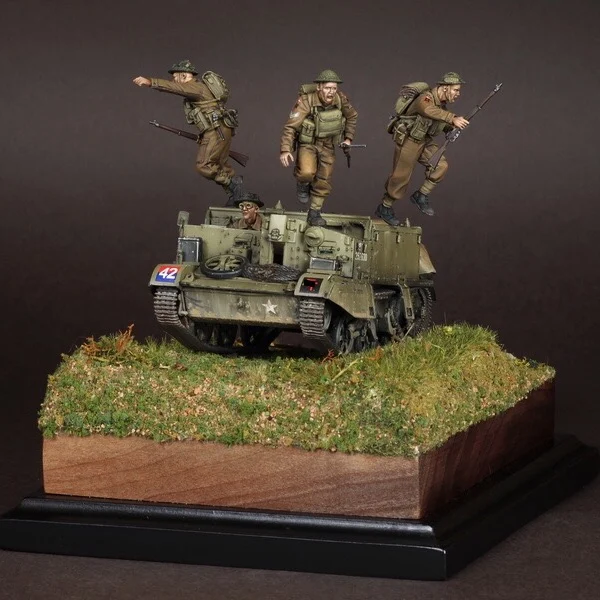 1/35 фигурка модели из смолы GK 4 фигурки без автомобиля несобранный и Неокрашенный
