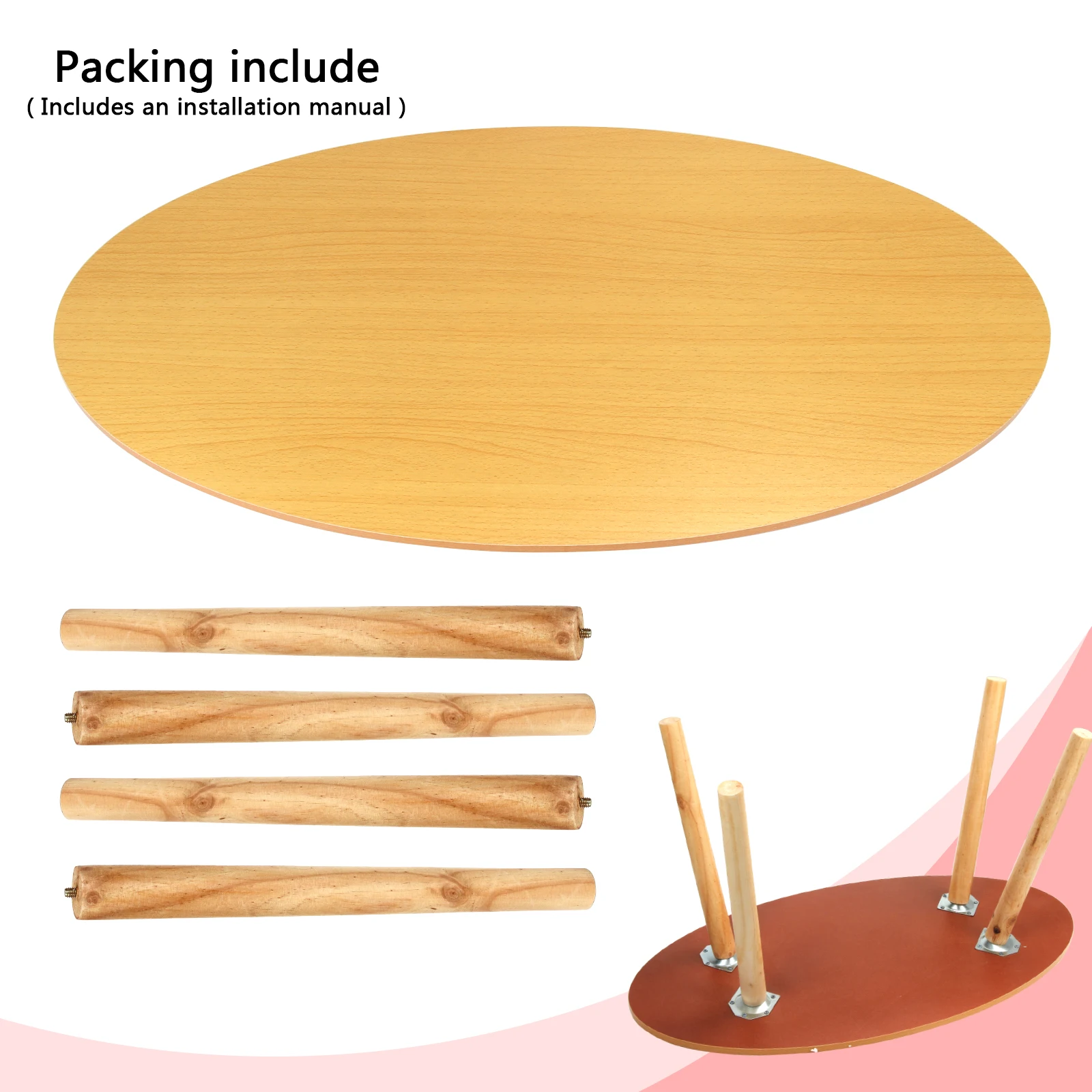 Ru доставка! Желтый/белый домашний овальный стол журнальный столик чайный для