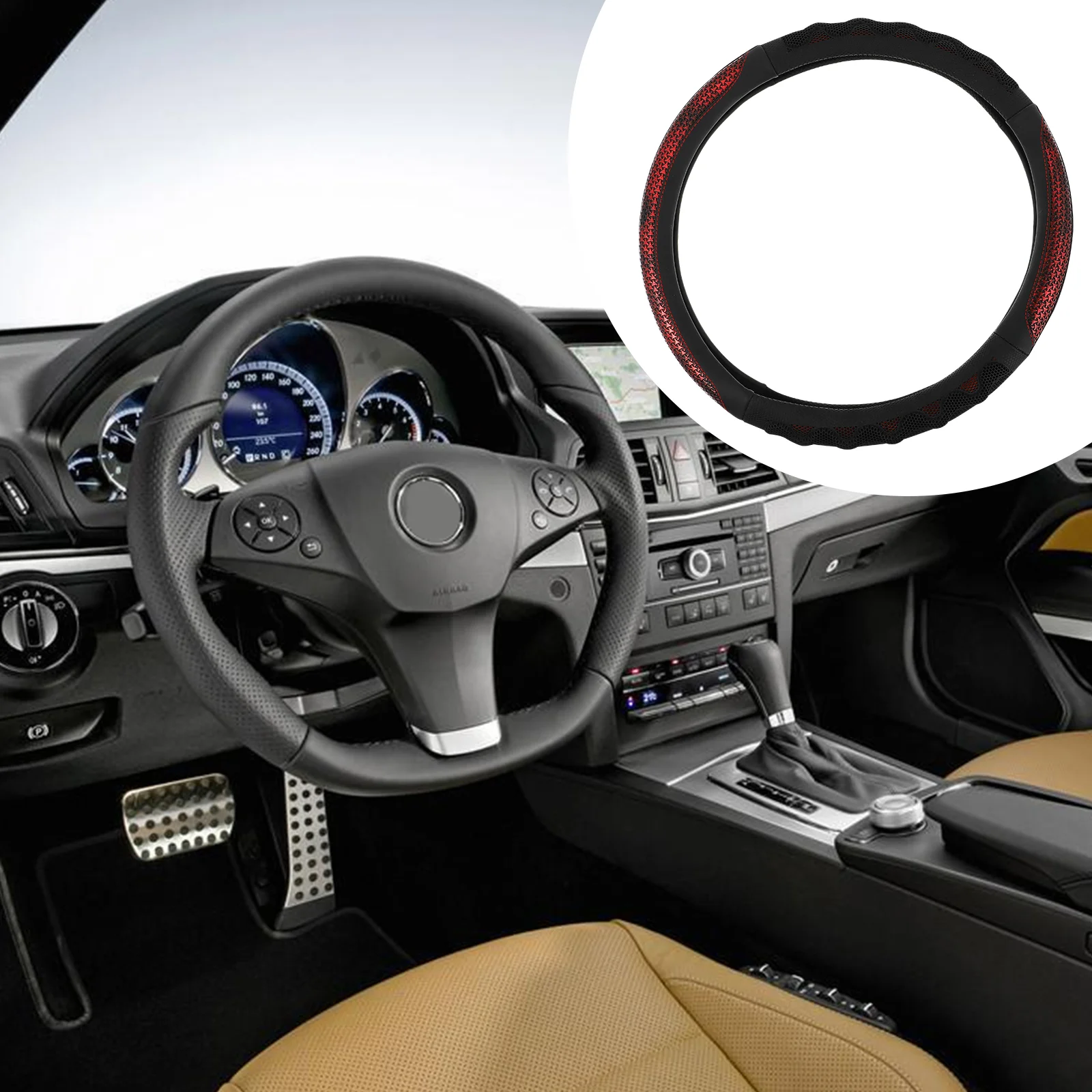 

1Pc Universal Car Steering Wheel Cover Non-skid Car Steering Wheel Protector