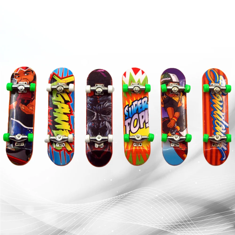 6 шт. Премиум забавный пластиковый декоративный мини Скутер доска для пальцев