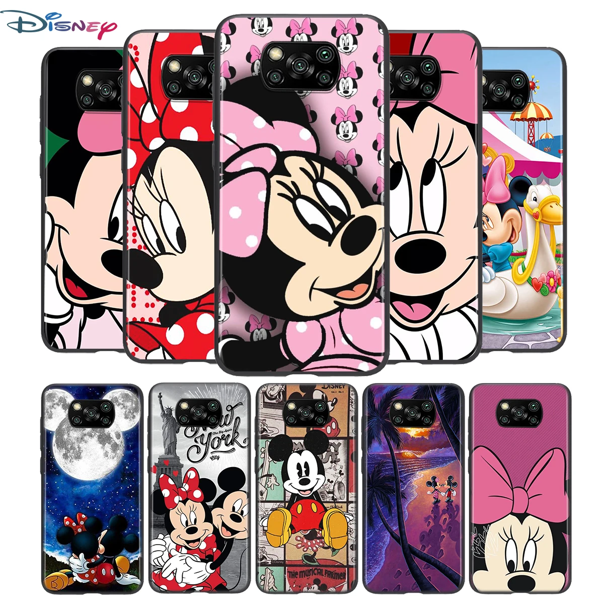

Mickey Mouse Cartoon For Xiaomi POCO F3 F2 F1 M3 M2 C3 X3 X2 NFC Pro Play Mix 3 A3 A2 A1 6 5 CC9 lite Soft Phone Case