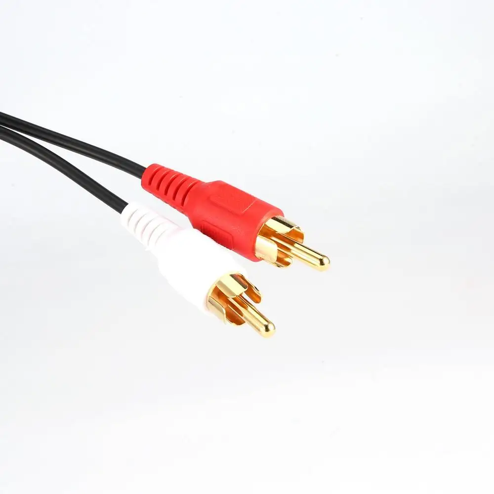 Позолоченные 3 5 мм Женский до 2 Rca Мужской стерео аудио кабель переходник линия
