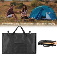 camping table storage bag foldable waterproof organizer outdoor folding oxford iron table storage bag dustproof durable tote bag