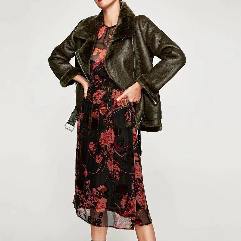 Ly Varey Lin Женская куртка из искусственной овчины зимняя винтажная теплая Толстая