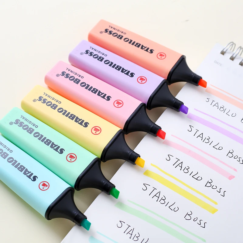 1 шт. Stabilo Boss Macaron цветной маркер флуоресцентная ручка косой пуля Joural студенческие