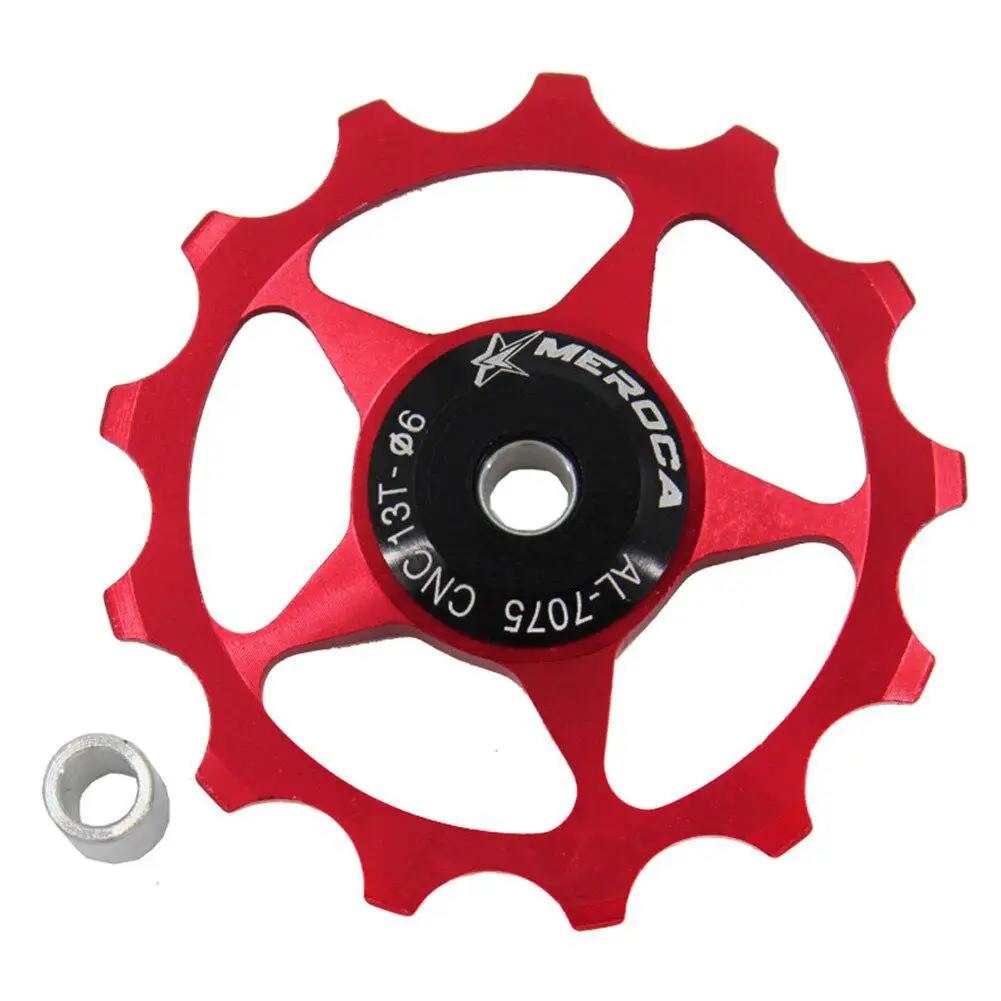 13T red 11 T/13 T подшипник из сплава на основе алюминия MTB горный велосипед задний переключатель передач велосипедный натяжной шкив колеса дорожный велосипед направляющие роликовые части велосипеда - Цвет: 13T red