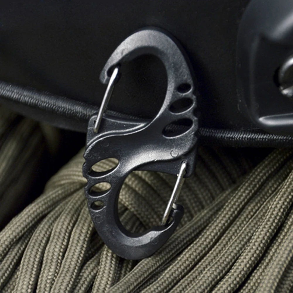 5 Pcs карабин Шестерни оснастки пружинный крюк выживания брелок S Форма Зажимы