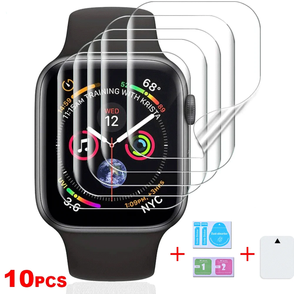 10PCS Screen Protector For Apple i Watch Series SE 6 5 4 3 2 1 44mm 40mm 42mm 38mm 40 42 44 mm iwatch Protective Film Protection