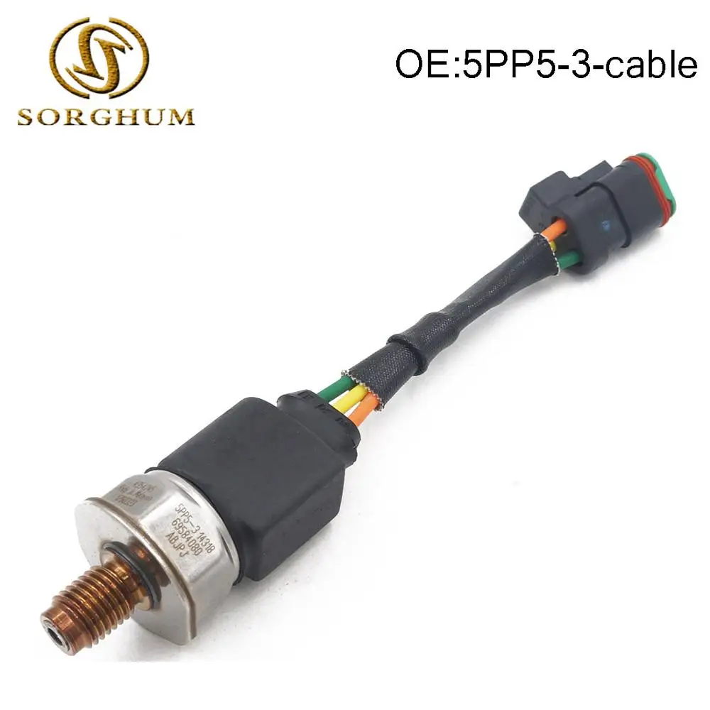 

Fuel Oil Pressure Sensor 4954245 5PP5-3 With Cable For Cumnins ISX