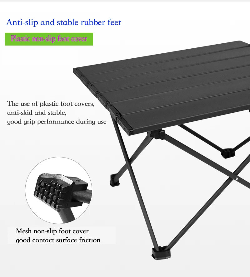 

Aluminum portable folding table for outdoor activities camping Large foldable picnic table BBQ table