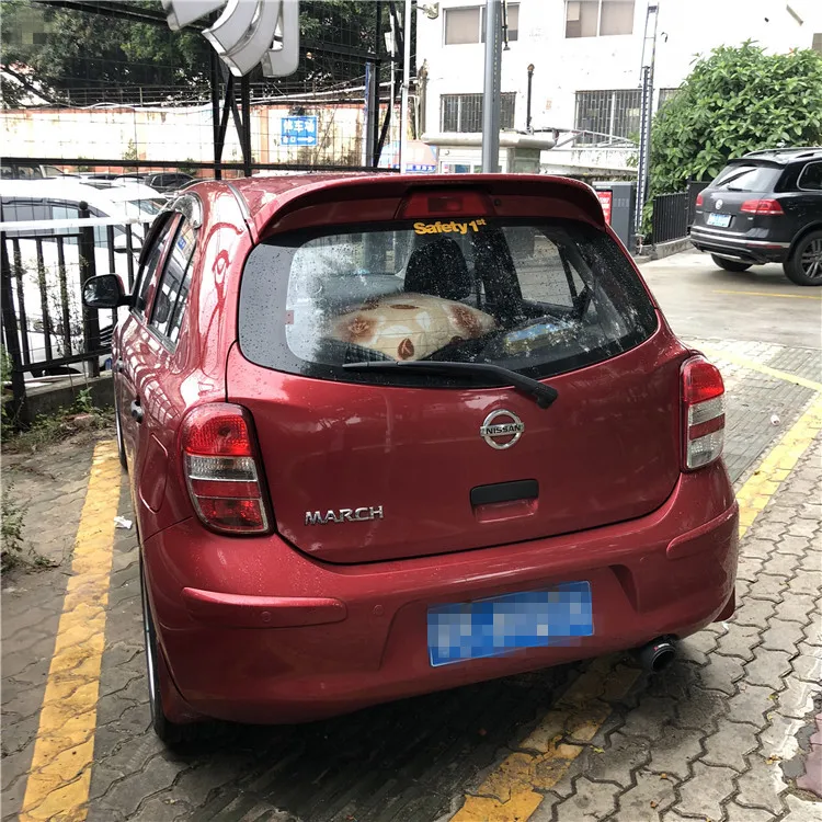 Спойлер для Nissan March 2011 2015 спойлер из АБС пластика заднего крыла автомобиля