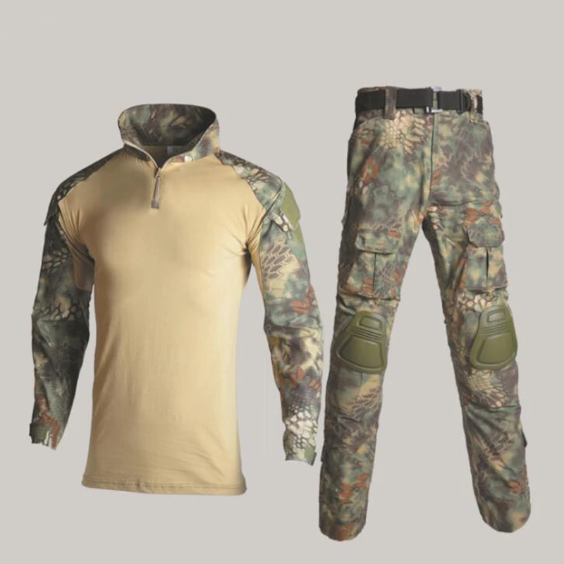 Военная армейская Боевая форма тактическая охотничья одежда рубашка + брюки