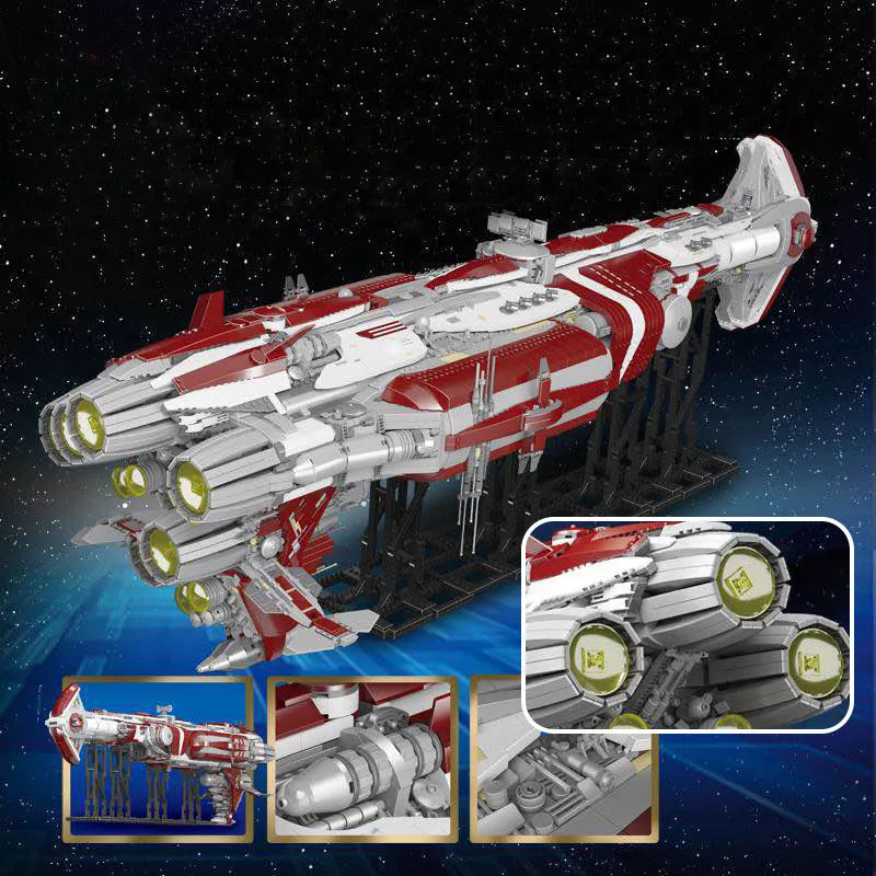Игрушки со звездами 05079 строительные блоки: эскорт-круизер MOC Зенит в старинной