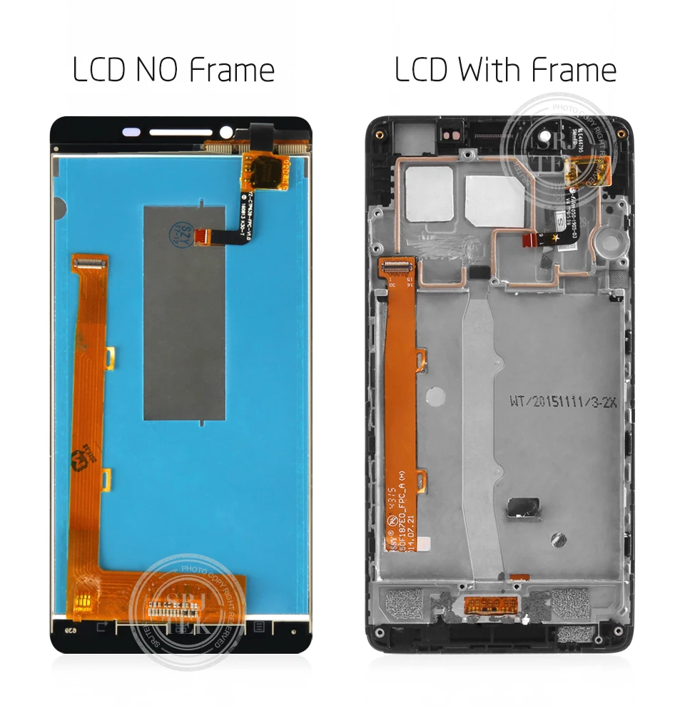 Srjtek 5," для lenovo A6010 ЖК-дисплей Матрица сенсорный экран дигитайзер Сенсорное стекло с рамкой 1280*720 для lenovo A6010 экран